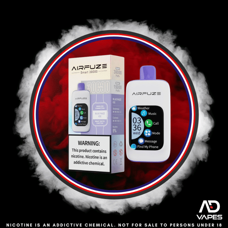 Airfuze Smart Vape 30K 50mg Blue Razz Ice
