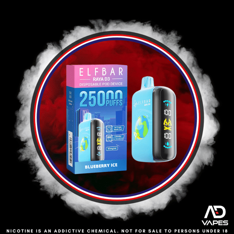 Elf Bar Raya D3 25K 50mg Blueberry Ice