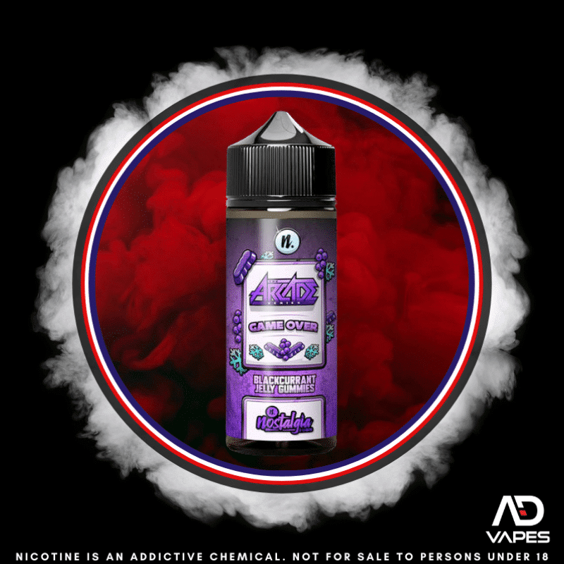 Nostalgia Game Over Blackcurrant Jelly Gummies 120ml Flavour Shot