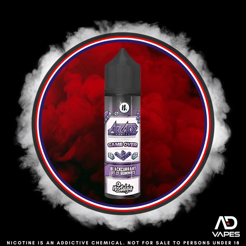 Nostalgia Game Over Blackcurrant Jelly Gummies 30ml Flavour Shot Makes 60ml