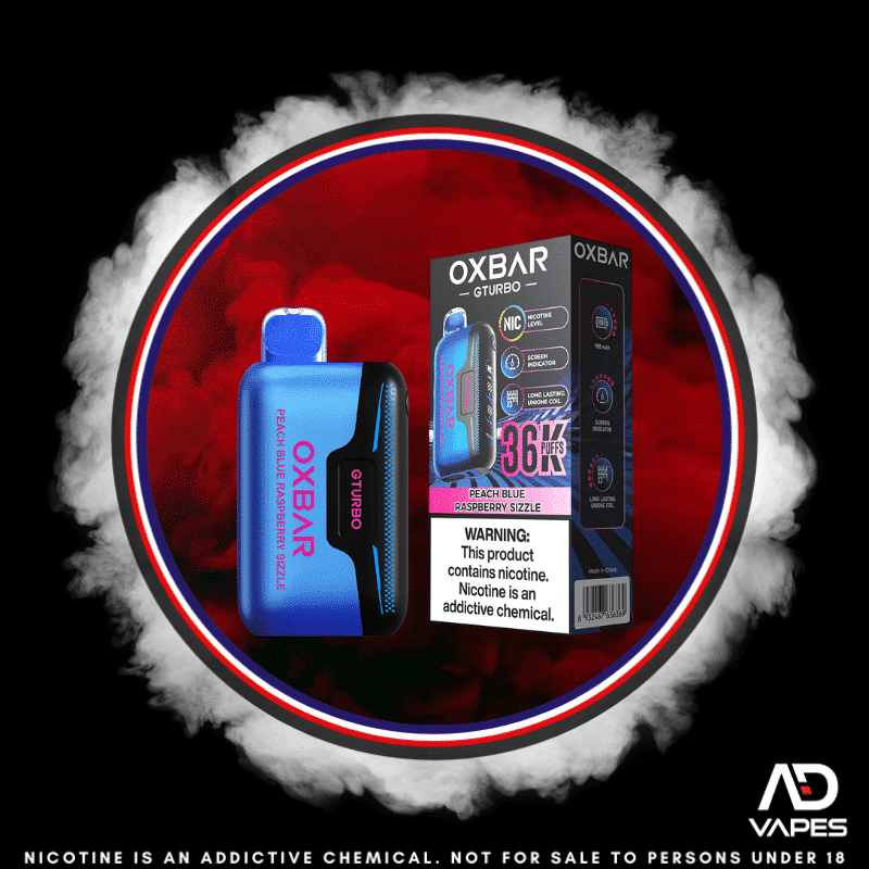 OXBAR GTurbo 36K 50mg Peach Blue Raspberry Sizzle