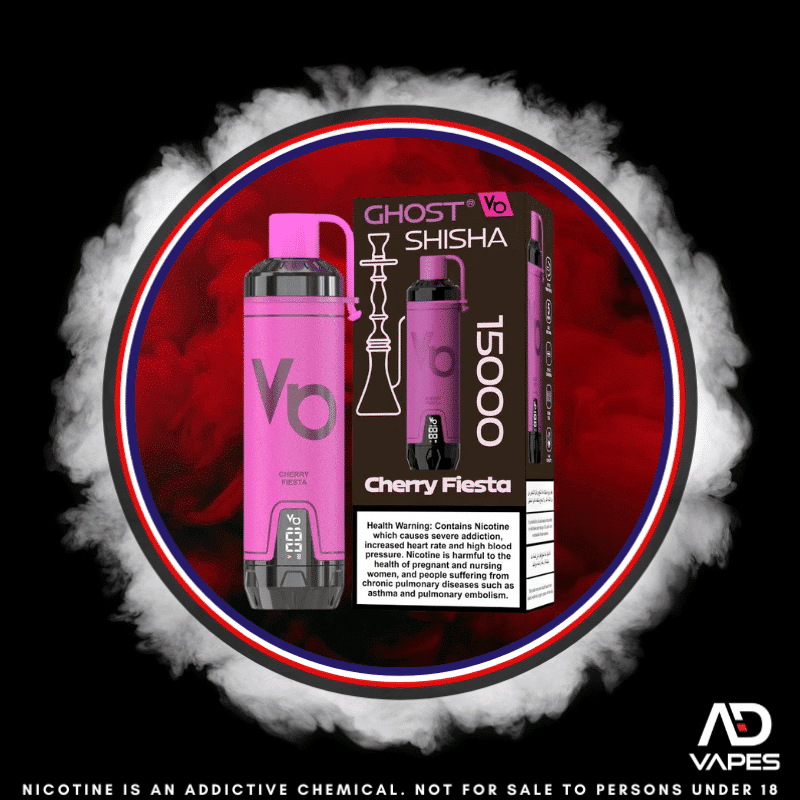 Vapes Bars Ghost Shisha 15K 6mg Cherry Fiesta