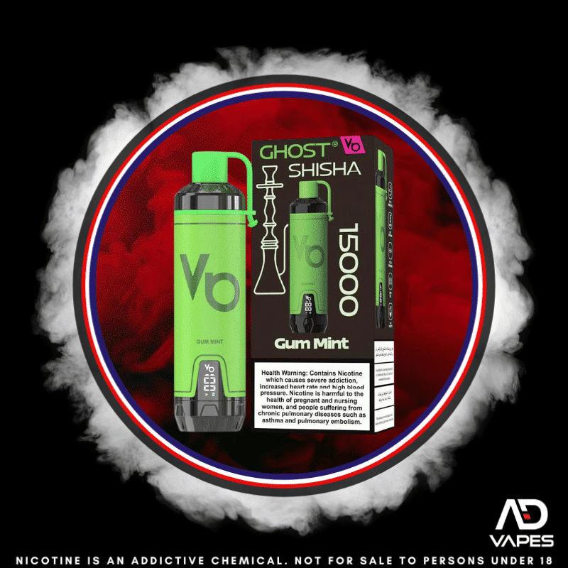 Vapes Bars Ghost Shisha 15K 6mg Gum Mint