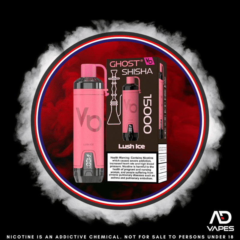 Vapes Bars Ghost Shisha 15K 6mg Lush Ice