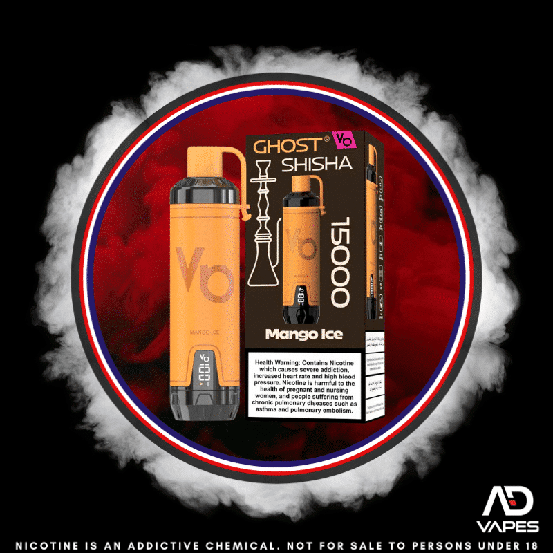 Vapes Bars Ghost Shisha 15K 6mg Mango Ice