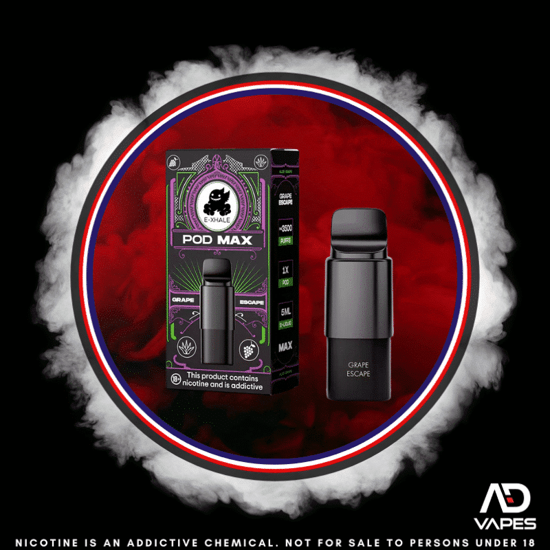 E-Xhale Pod Max Replacement Pod 3500 30mg Grape Escape