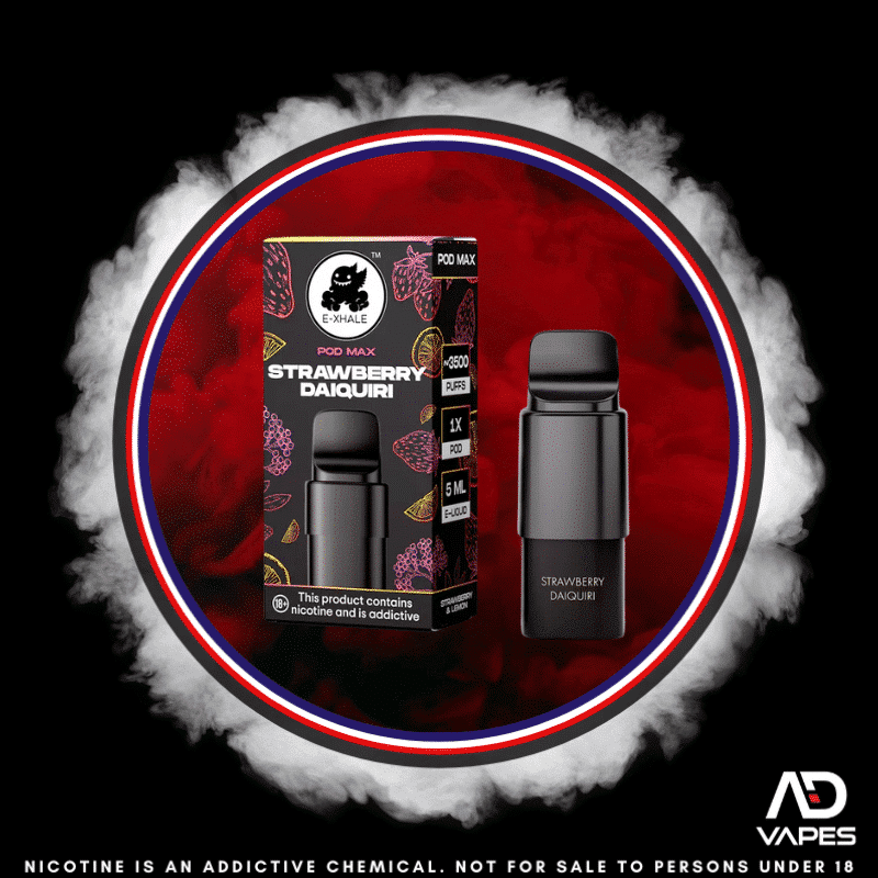 E-Xhale Pod Max Replacement Pod 3500 30mg Strawberry Daiquiri