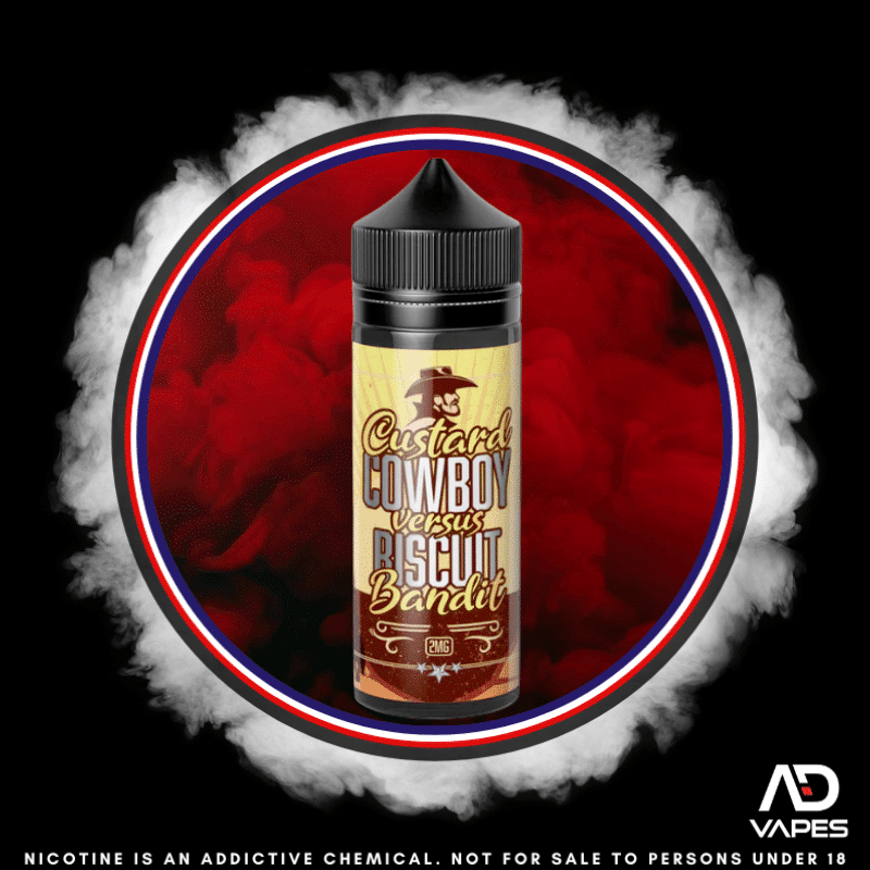 Wiener Vape Co Custard Cowboy vs Biscuit Bandit 120ml Flavour Shot