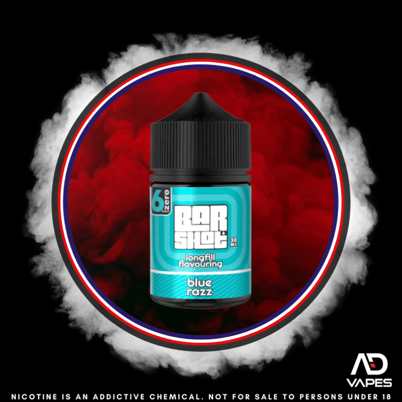 6Zero Bar Shot Blue Razz 30ml Flavour Shot Makes 60ml
