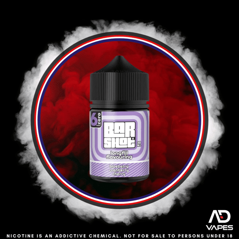 6Zero Bar Shot Blueberry Cranberry Cherry 30ml Flavour Shot Makes 60ml