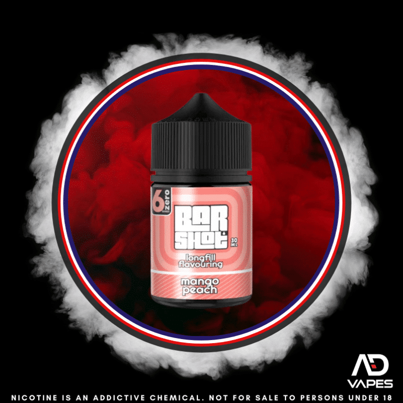 6Zero Bar Shot Mango Peach 30ml Flavour Shot Makes 60ml