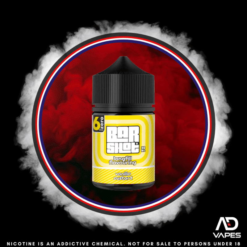 6Zero Bar Shot Vanilla Custard 30ml Flavour Shot Makes 60ml