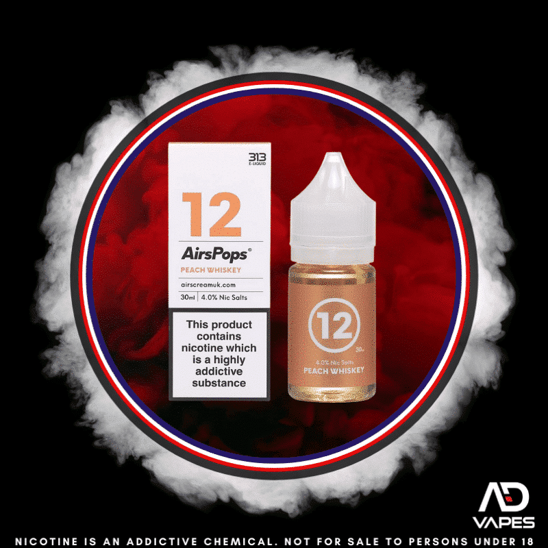 Airscream AirsPops 313 Peach Whiskey 40mg 30ml