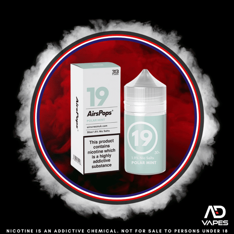 Airscream AirsPops 313 19mg Polar Mint 30ml Half Strength