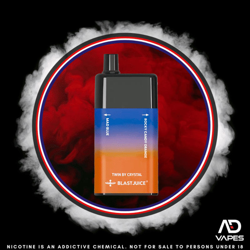 Blast Juice 9000 35mg Mad Blue & Rocky Candy Orange Dual Flavour