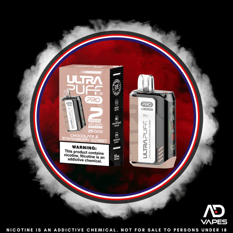 Ultra Puff Pro 25K 50mg Chocolate & Strawberry Sorbet