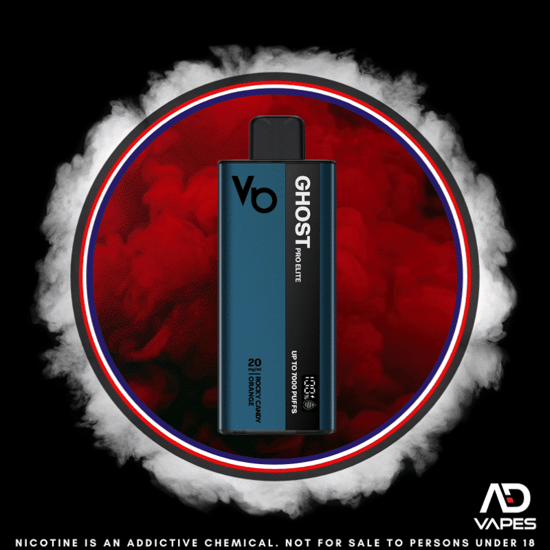 Vapes Bars Ghost Pro Elite 7000 20mg Rocky Candy Orange
