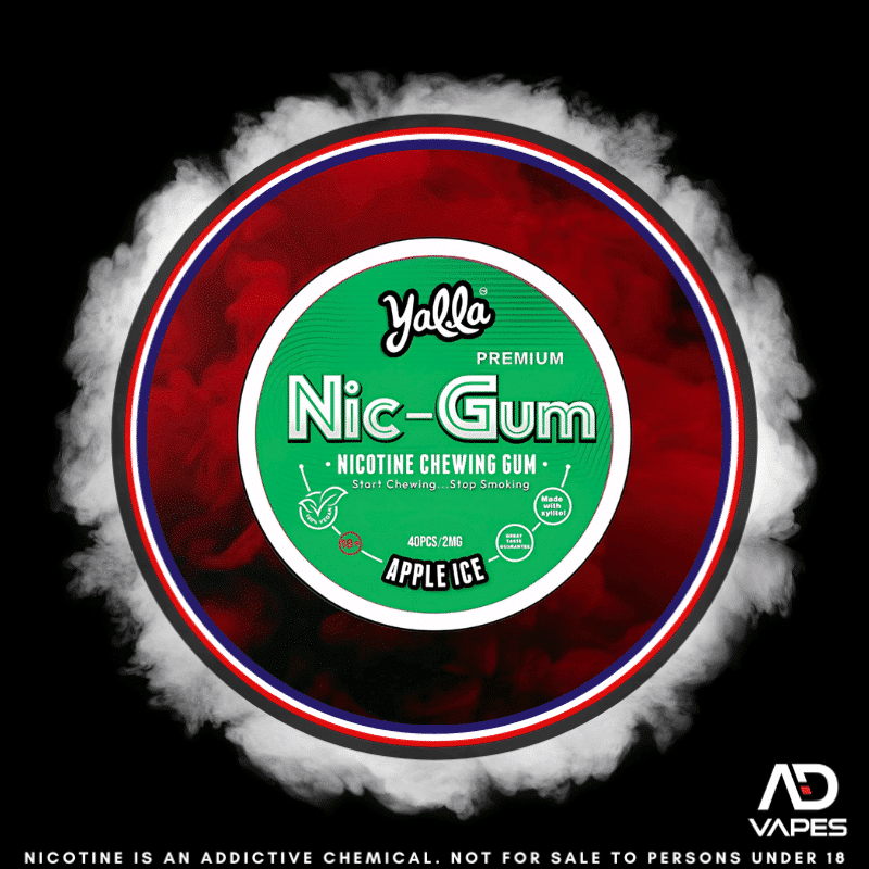 Yalla Nicotine Gum 2mg Apple Ice 40 Pack
