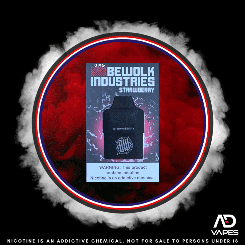 Bewolk Industries Replacement Pod 6000 Strawberry 0mg Zero Nic