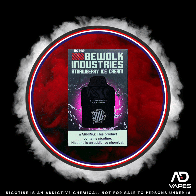 Bewolk Industries Replacement Pod 6000 Strawberry Ice Cream 50mg