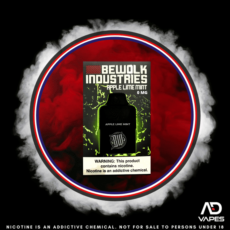 Bewolk Industries Replacement Pod 6000 Apple Lime Mint 0mg Zero Nic