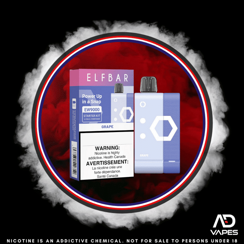 Elf Bar EW9000 50mg Kit Grape Pod + Battery