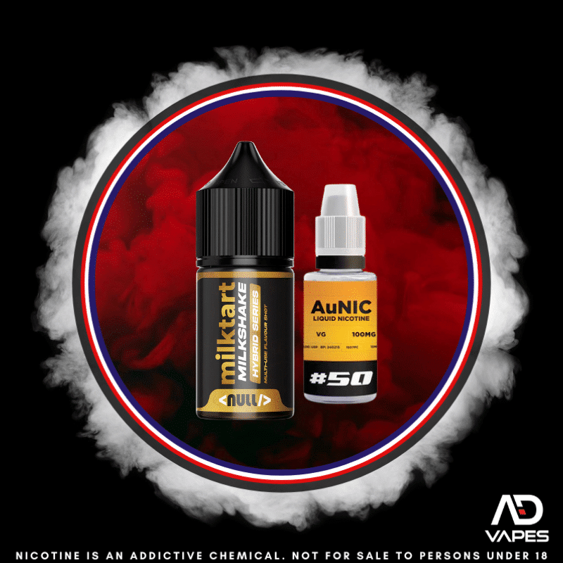 Null Milktart Milkshake 15ml + Nic Shot 50mg Flavour Shot Kit Makes 30ml