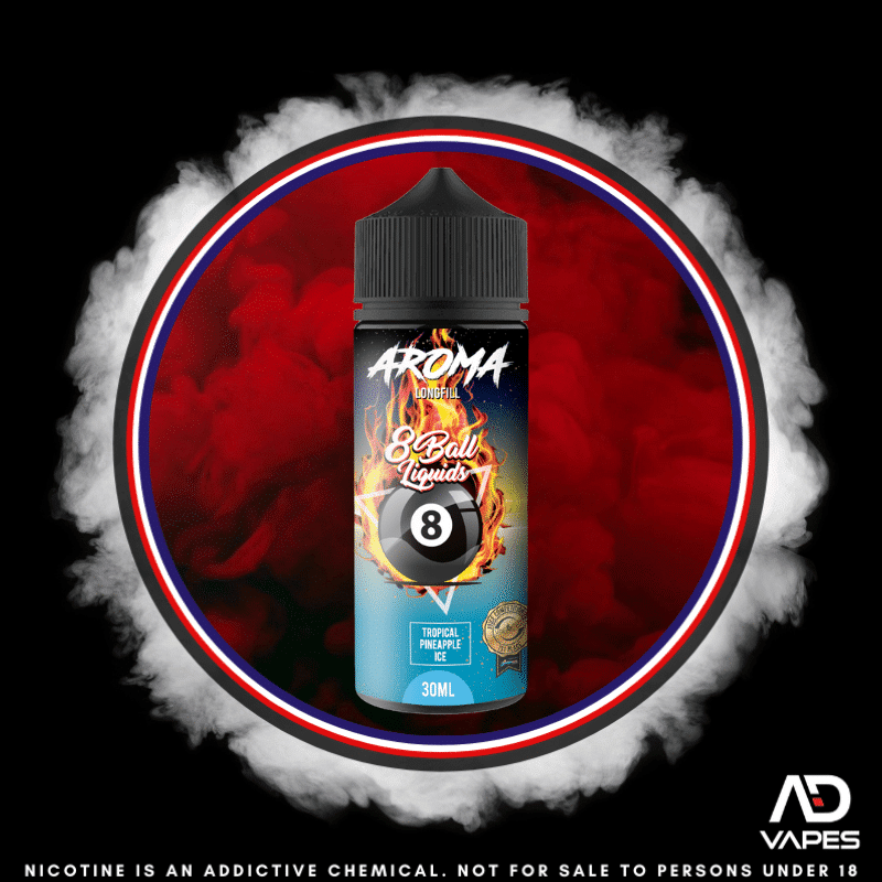 Vape Republic 8Ball Tropical Pineapple Ice 120ml Flavour Shot