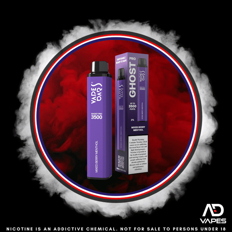 Vapes Bars Ghost Pro 3500 20mg Mixed Berry Menthol