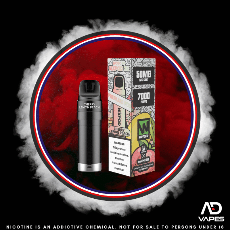 Wotofo Nexpod Replacement Pod 7000 50mg Cherry Lemon Peach