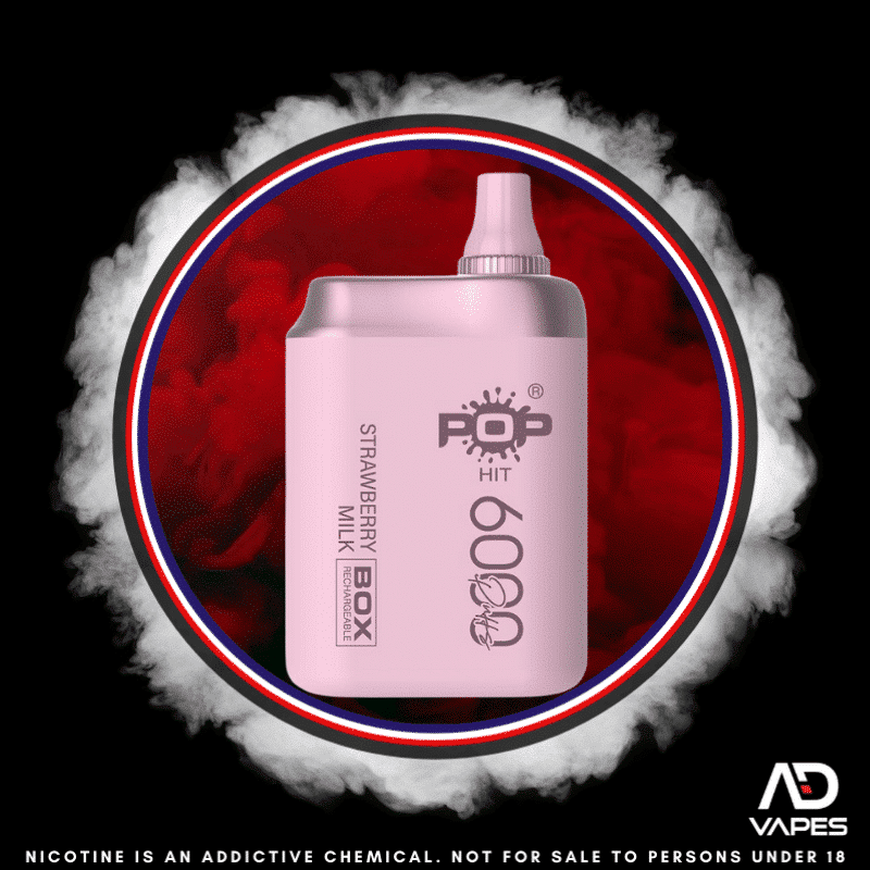 Pop Hits 6000 50mg Strawberry Milk