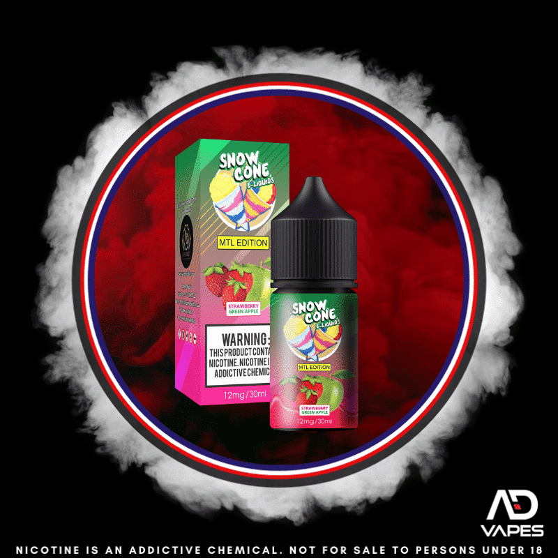 Vape Republic Snow Cone Strawberry Green Apple Ice 12mg 30ml