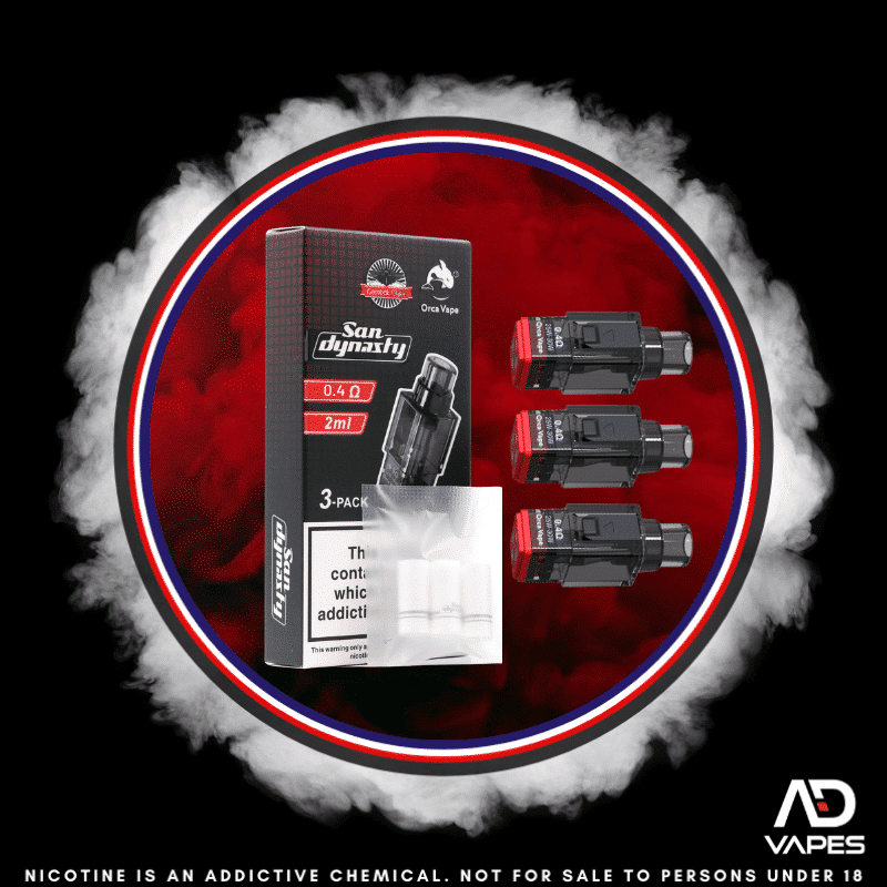 Orca Vape San Dynasty Replacement Pod 0.4 ohm 2ml 3 Pack