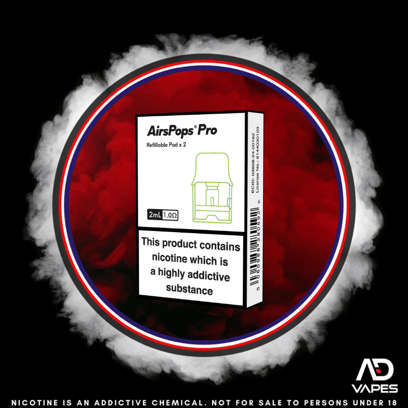 Airscream Airspops Pro Refillable Pods 1.0 Built In Coil 2 Pack
