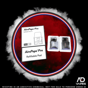 Airscream airspops pro refillable pods 1. 2 built in coil 2 pack