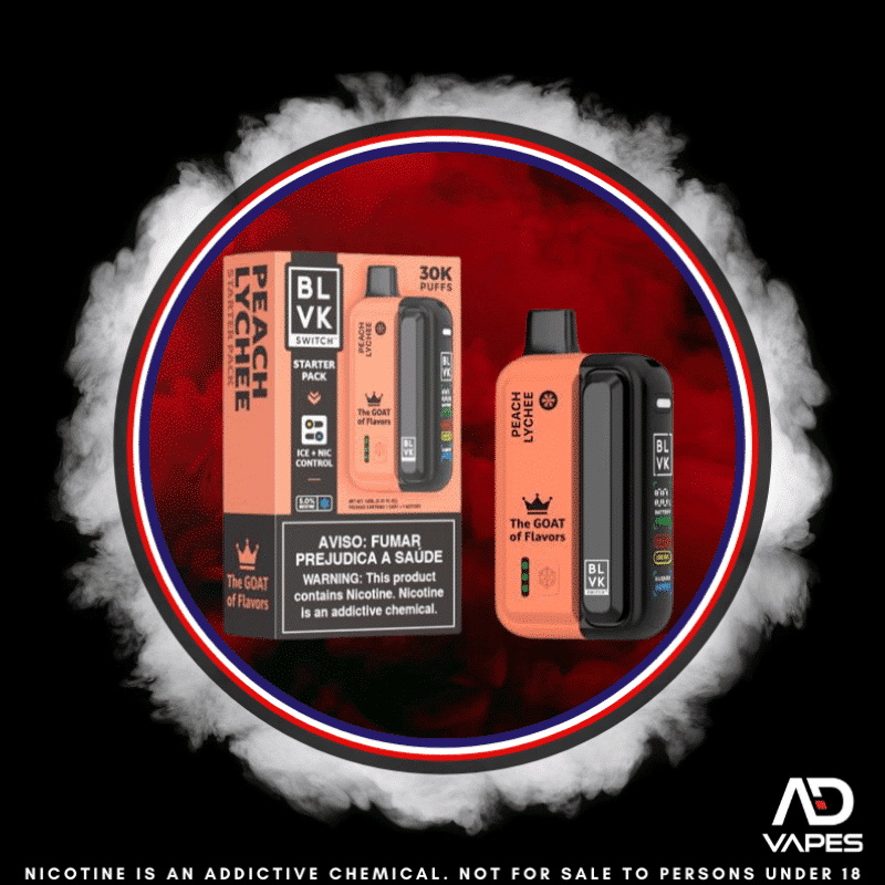 BLVK Switch 30K 50mg Kit Peach Lychee Pod + Battery