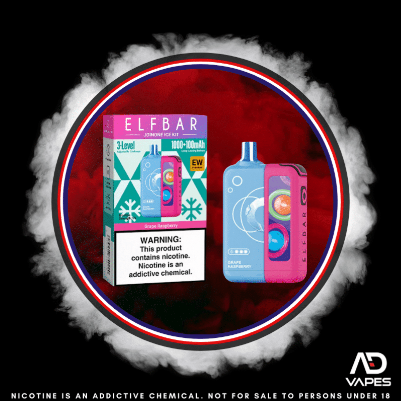 Elf Bar EW16000 50mg Kit Grape Raspberry Pod + Battery