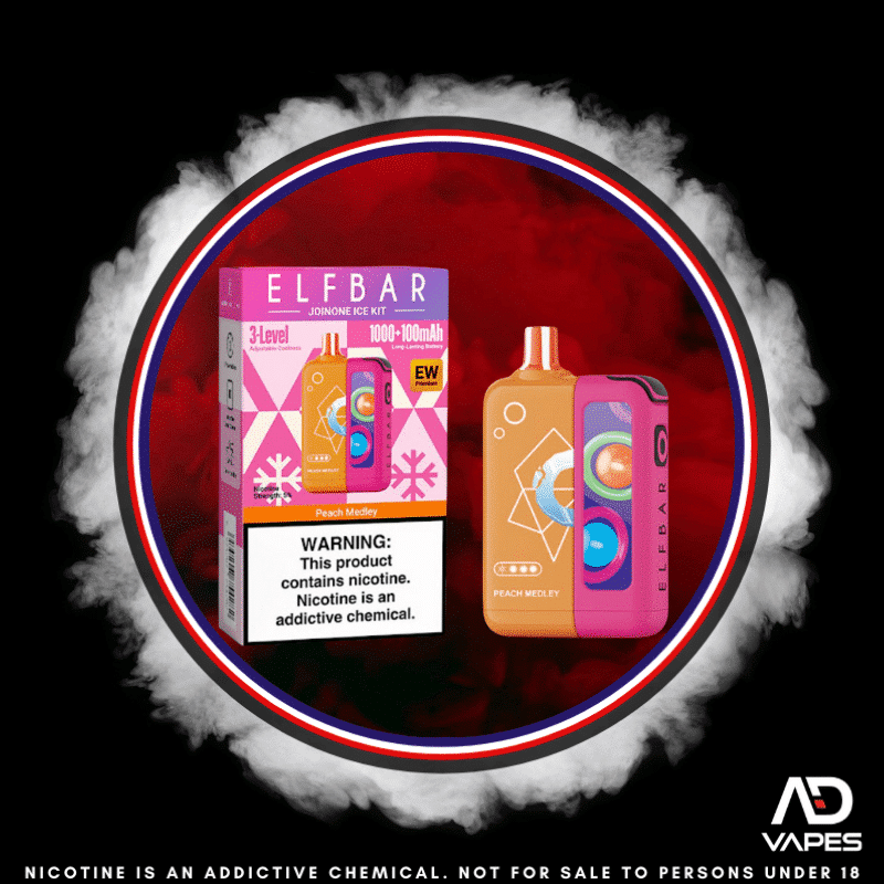 Elf Bar EW16000 50mg Kit Peach Medley Pod + Battery