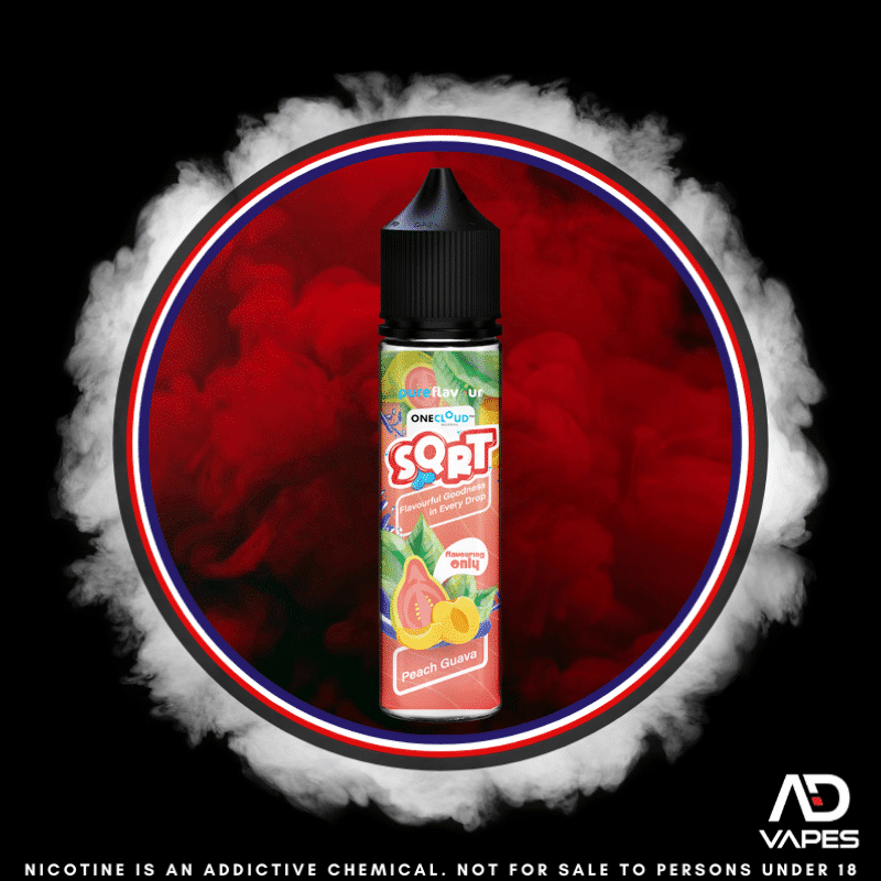 OneCloud SQRT Peach Guava 30ml Flavour Shot Makes 60ml