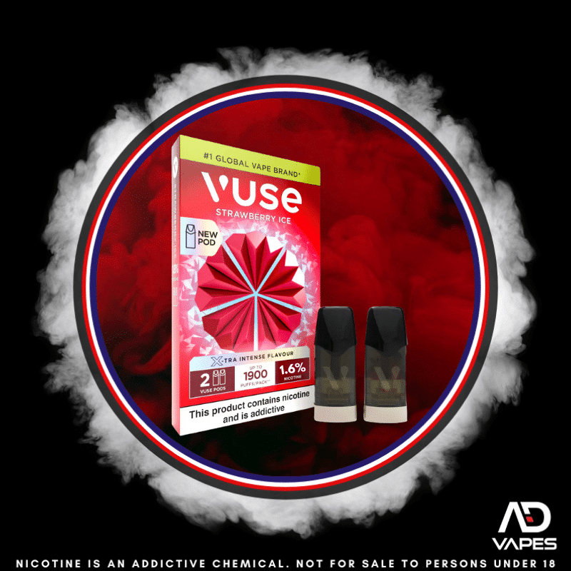 Vuse ePod Replacement Pod 1900 16mg Strawberry Ice 2 Pack