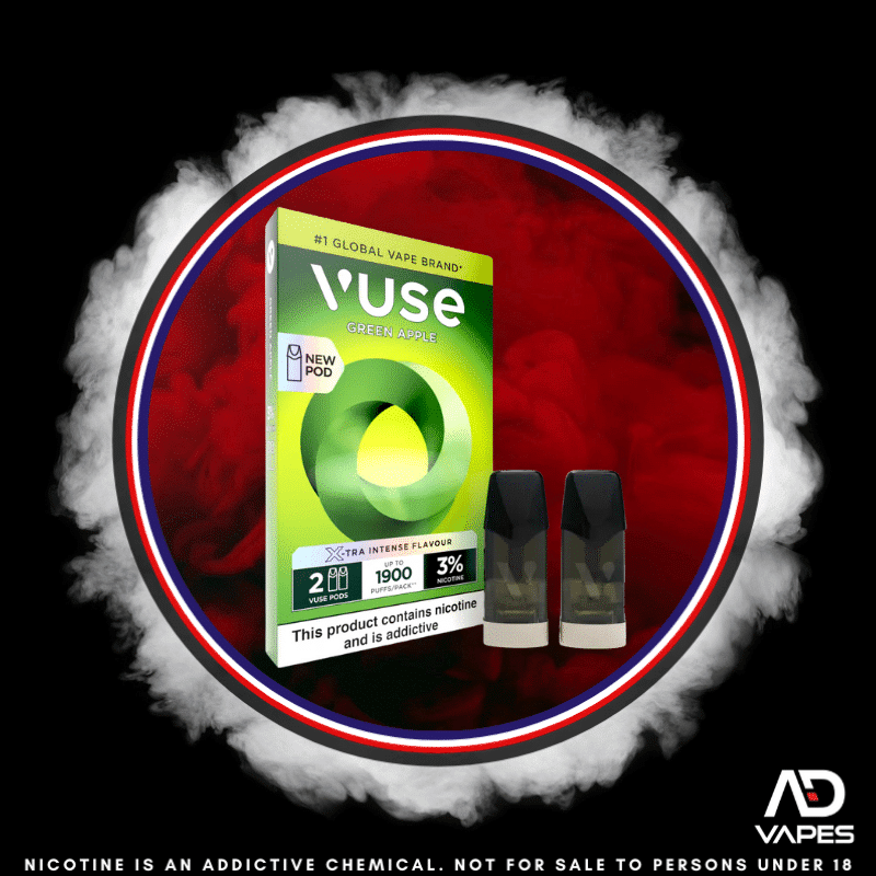 Vuse ePod Replacement Pod 1900 30mg Green Apple 2 Pack