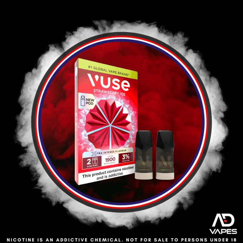 Vuse ePod Replacement Pod 1900 30mg Strawberry Ice 2 Pack