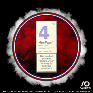 Airscream airspops 313 freezy grape 19mg 30ml half strength