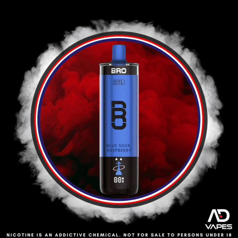 Bro vapes hookah dtl 40k 50mg blue sour raspberry