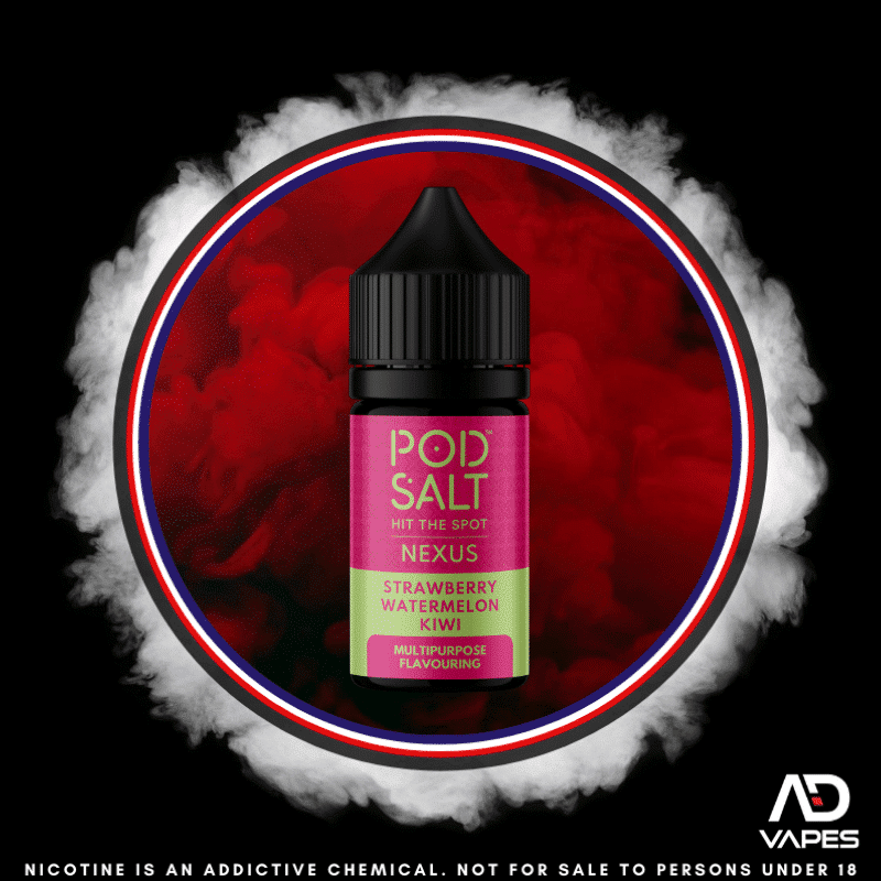 Pod salt nexus strawberry watermelon kiwi 30ml flavour shot