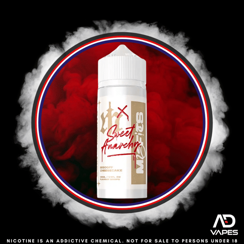 Misfits x Sweet Anarchy Biscoff Cheesecake 120ml Flavour Shot