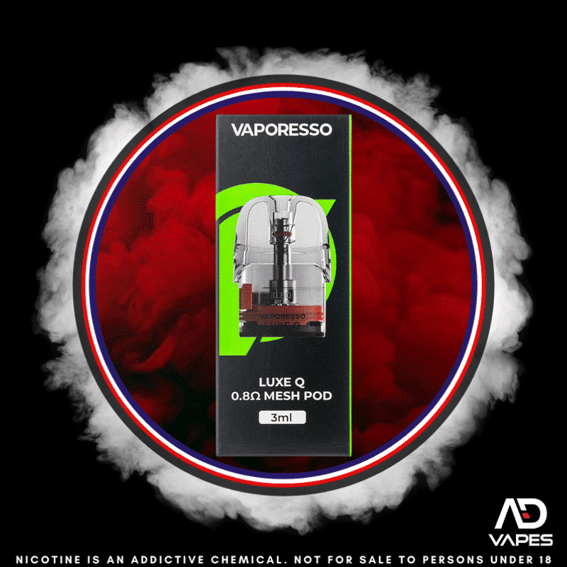 Vaporesso Luxe Q Replacement Pod 0.8 Mesh 3ml 4 Pack (LUXE Q DEVICE ONLY)