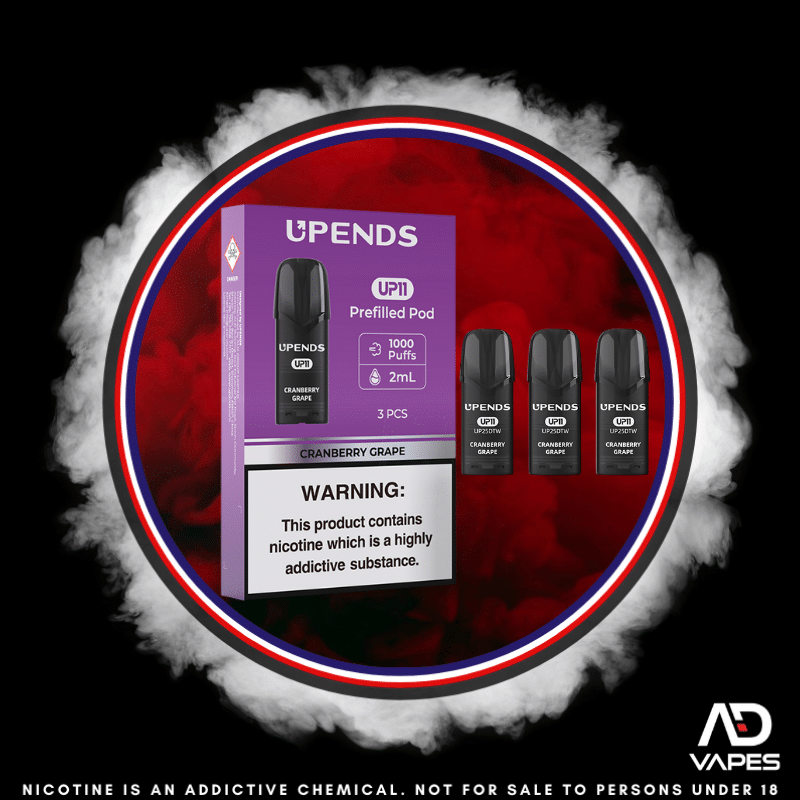 Upends UP11 Replacement Pod 1000 50mg Cranberry Grape 3 Pack
