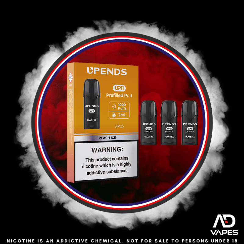 Upends UP11 Replacement Pod 1000 50mg Peach Ice 3 Pack