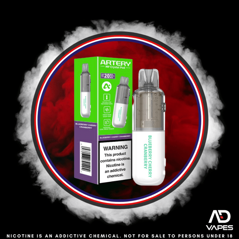 Artery MP Crystal Replacement Pod 20K 50mg Blueberry Cherry Cranberry